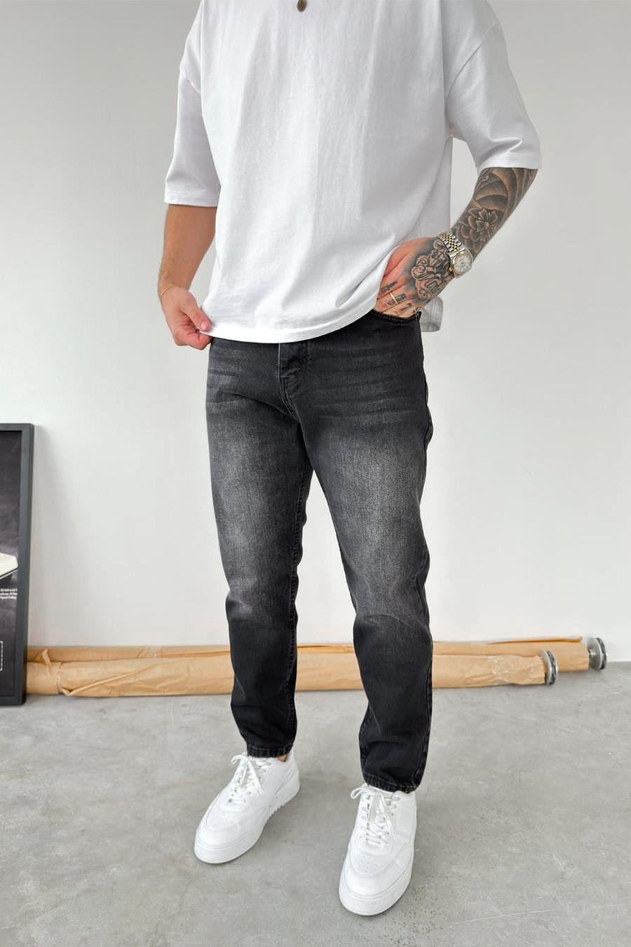 Füme Soft Degrade Boyfriend Pantolon