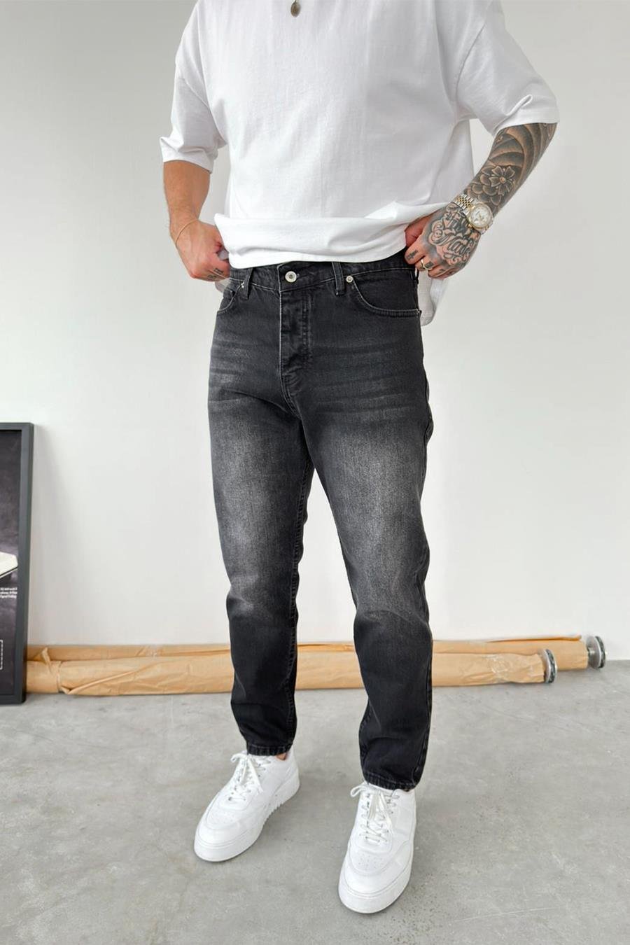 Füme Soft Degrade Boyfriend Pantolon