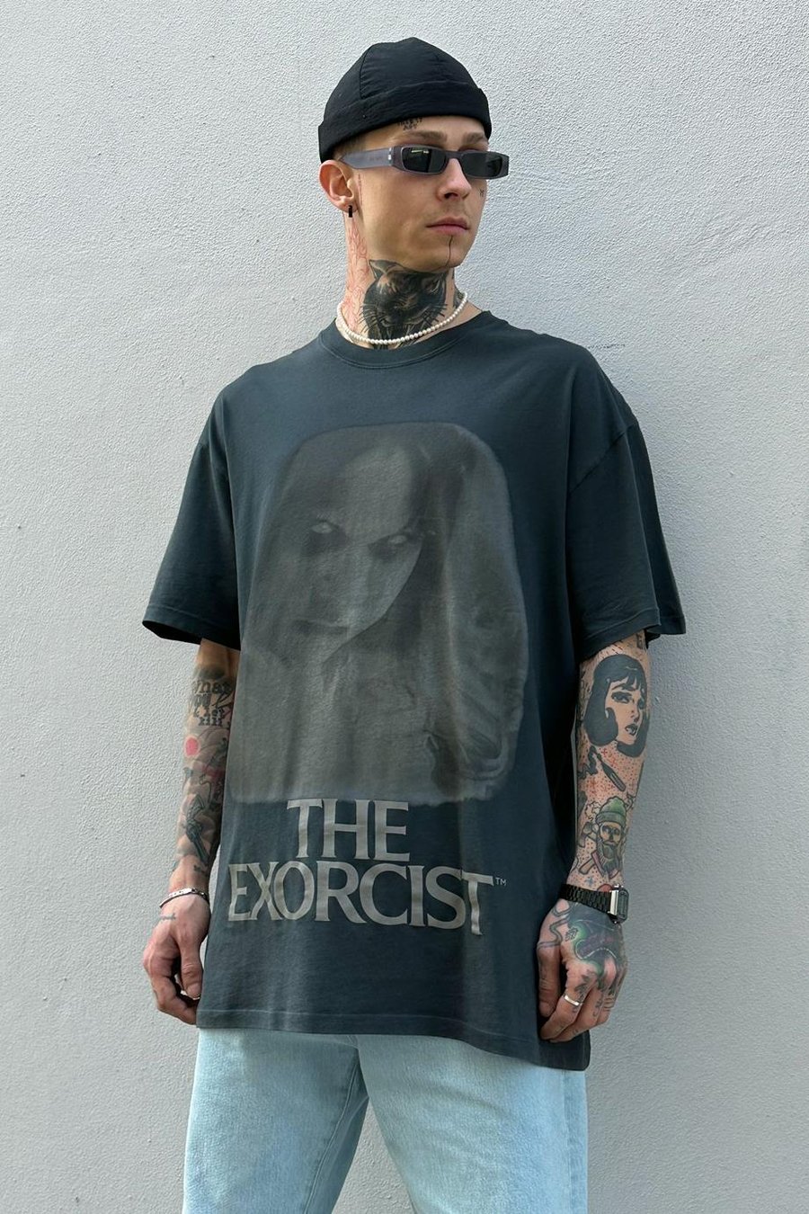Füme The Exor Oversize Tişört