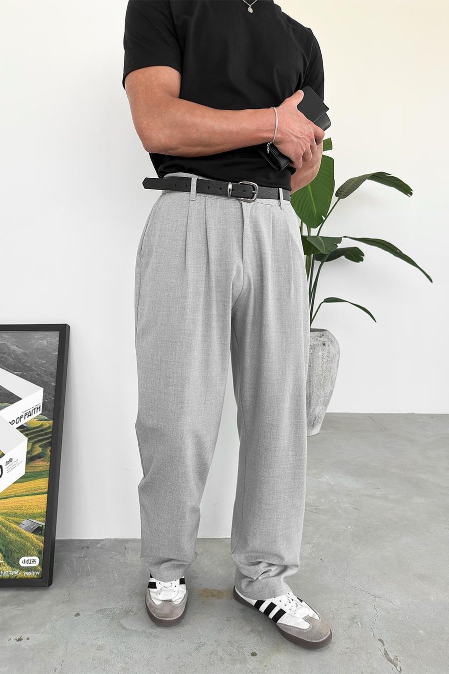 Gri Basic Premium Kumaş Pantolon