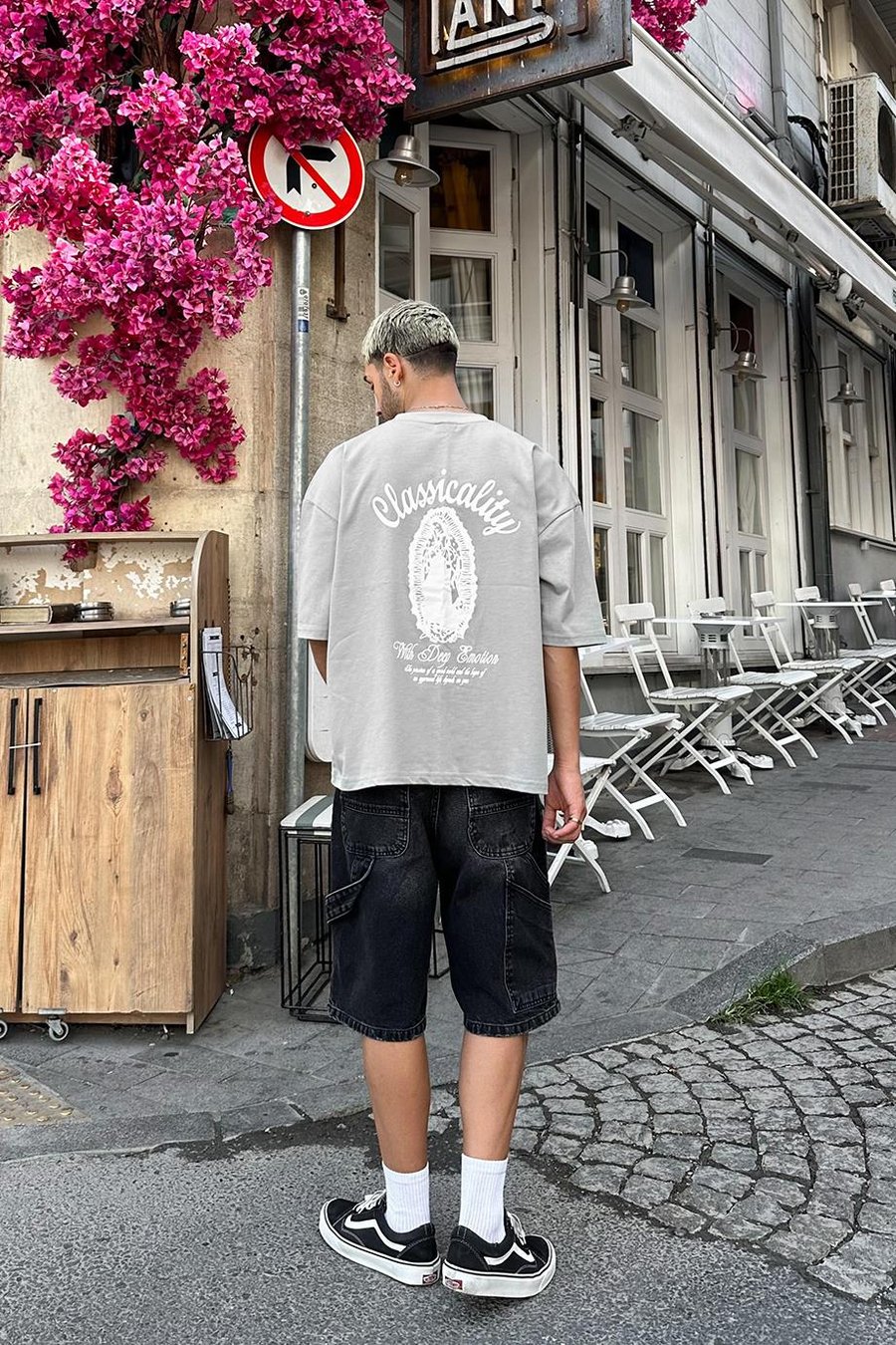 Gri Classicality OUTPLENTY PREMİUM Oversize Tişört