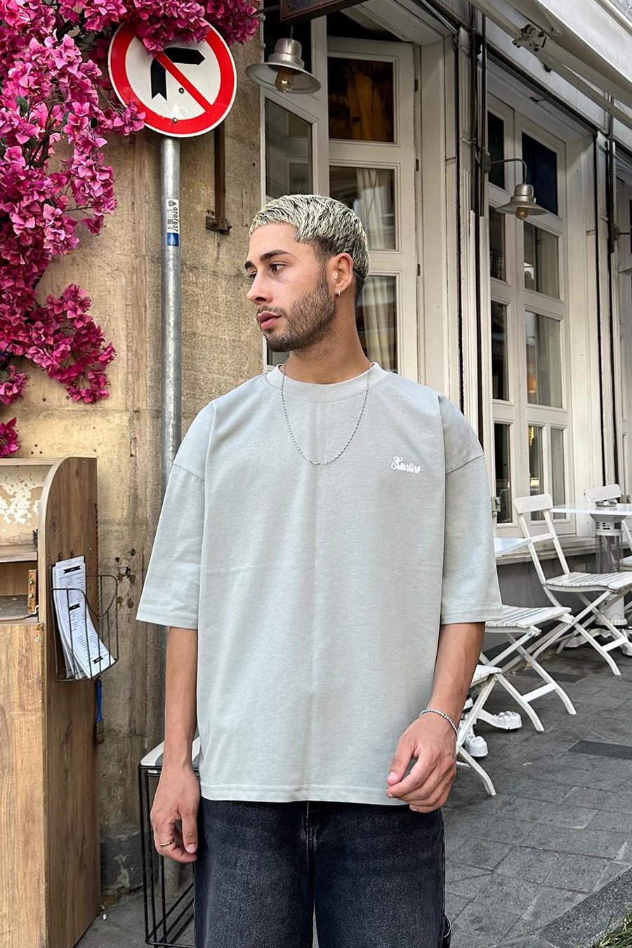Gri Classicality OUTPLENTY PREMİUM Oversize Tişört