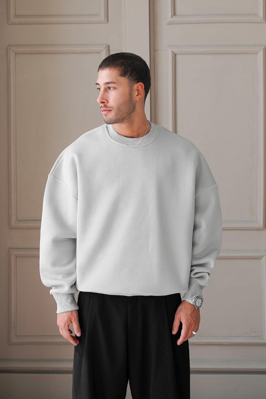 Gri Cozy Basic Oversize Sweat