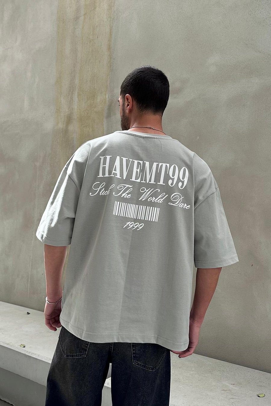 Gri Havemt99 OUTPLENTY PREMİUM Oversize Tişört