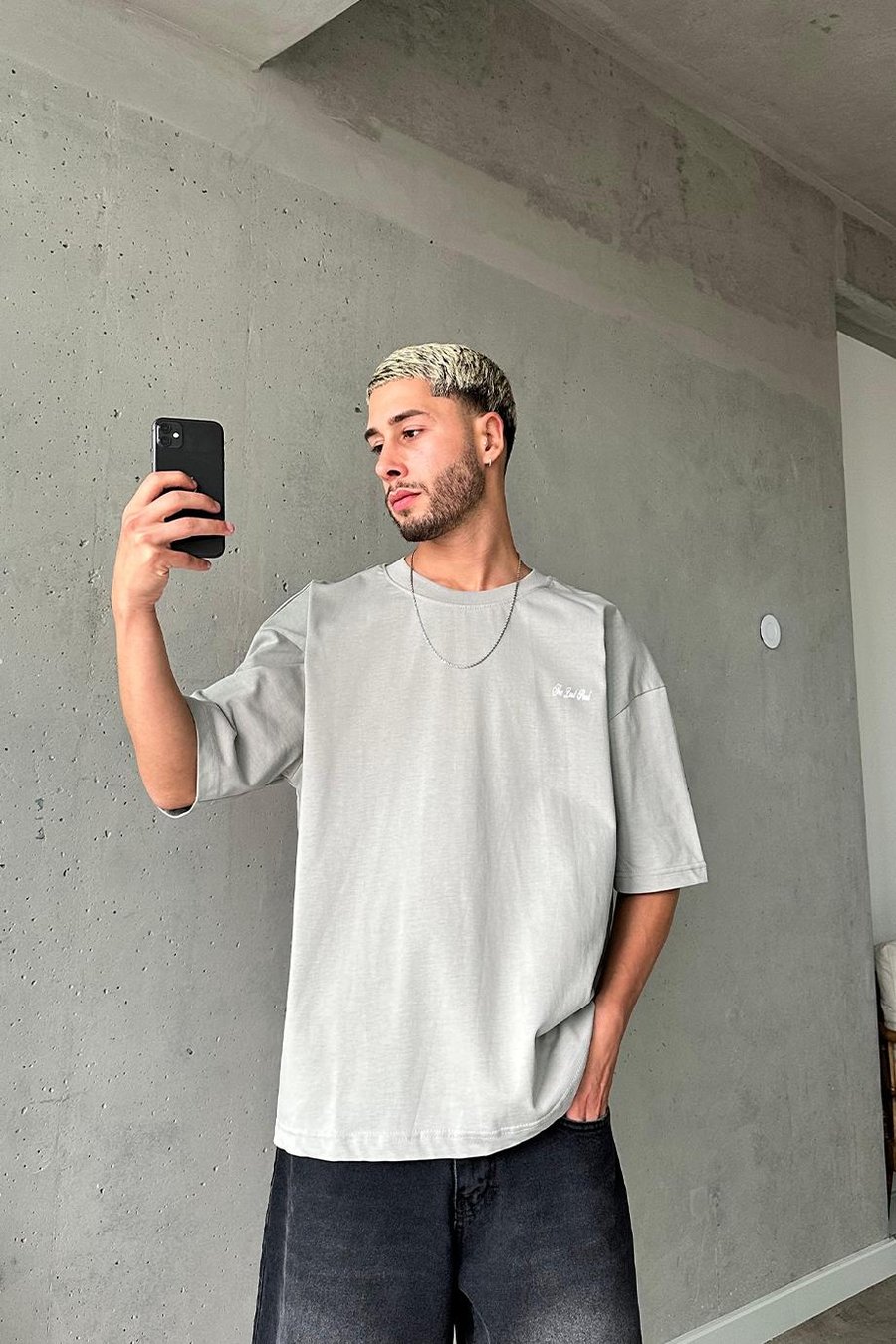 Gri Last Peak OUTPLENTY PREMİUM Oversize Tişört