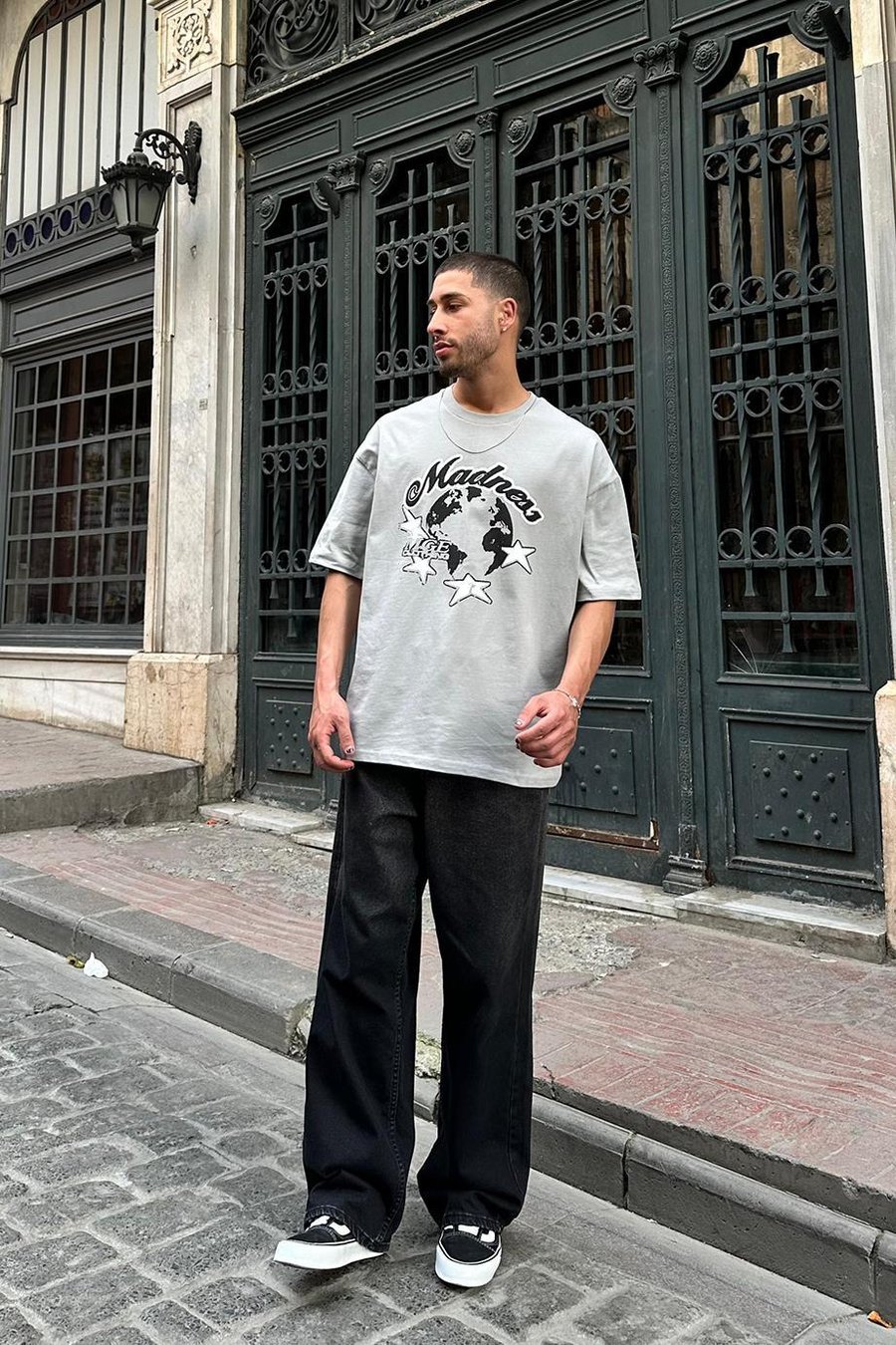 Gri Madness PM Oversize Tişört