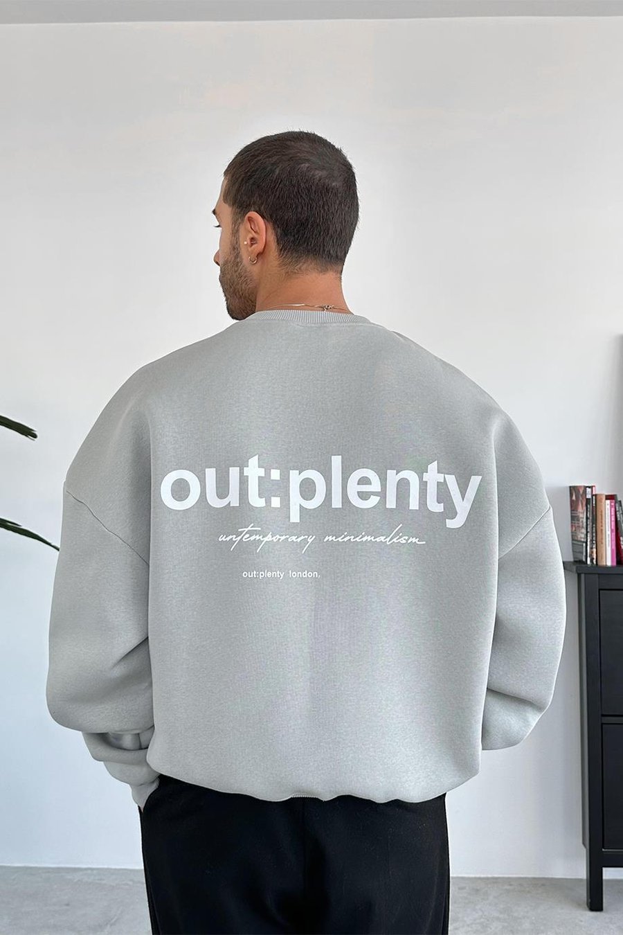 Gri Minimalism Oversize Sweatshirt