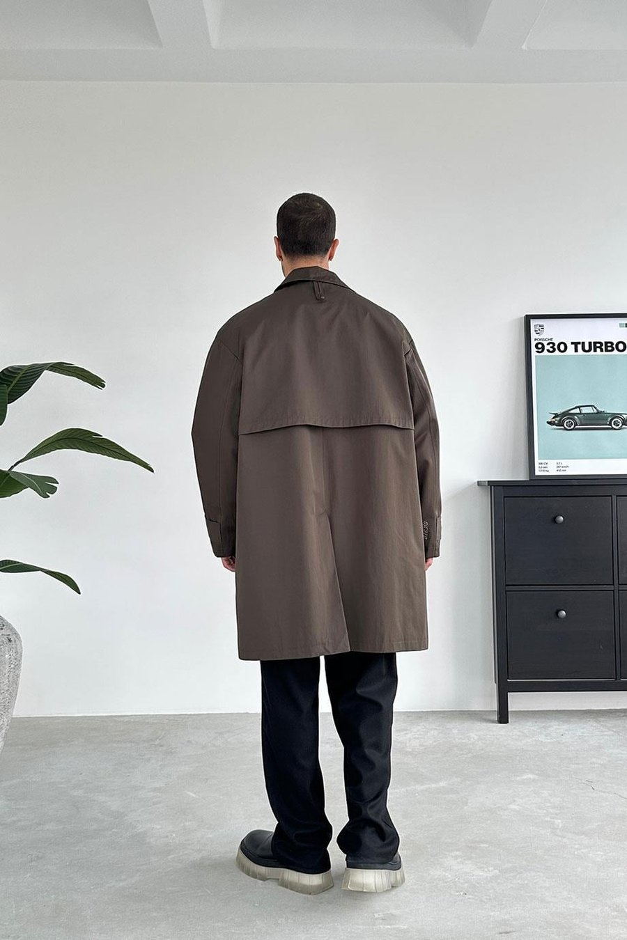 Haki Basic Oversize Trençkot