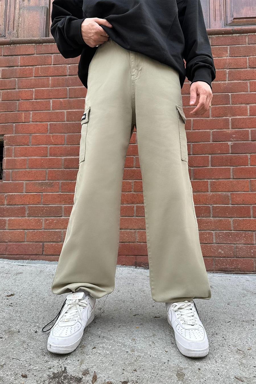Haki Kargo Cepli DL Ayarlanabilir Baggy Pantolon