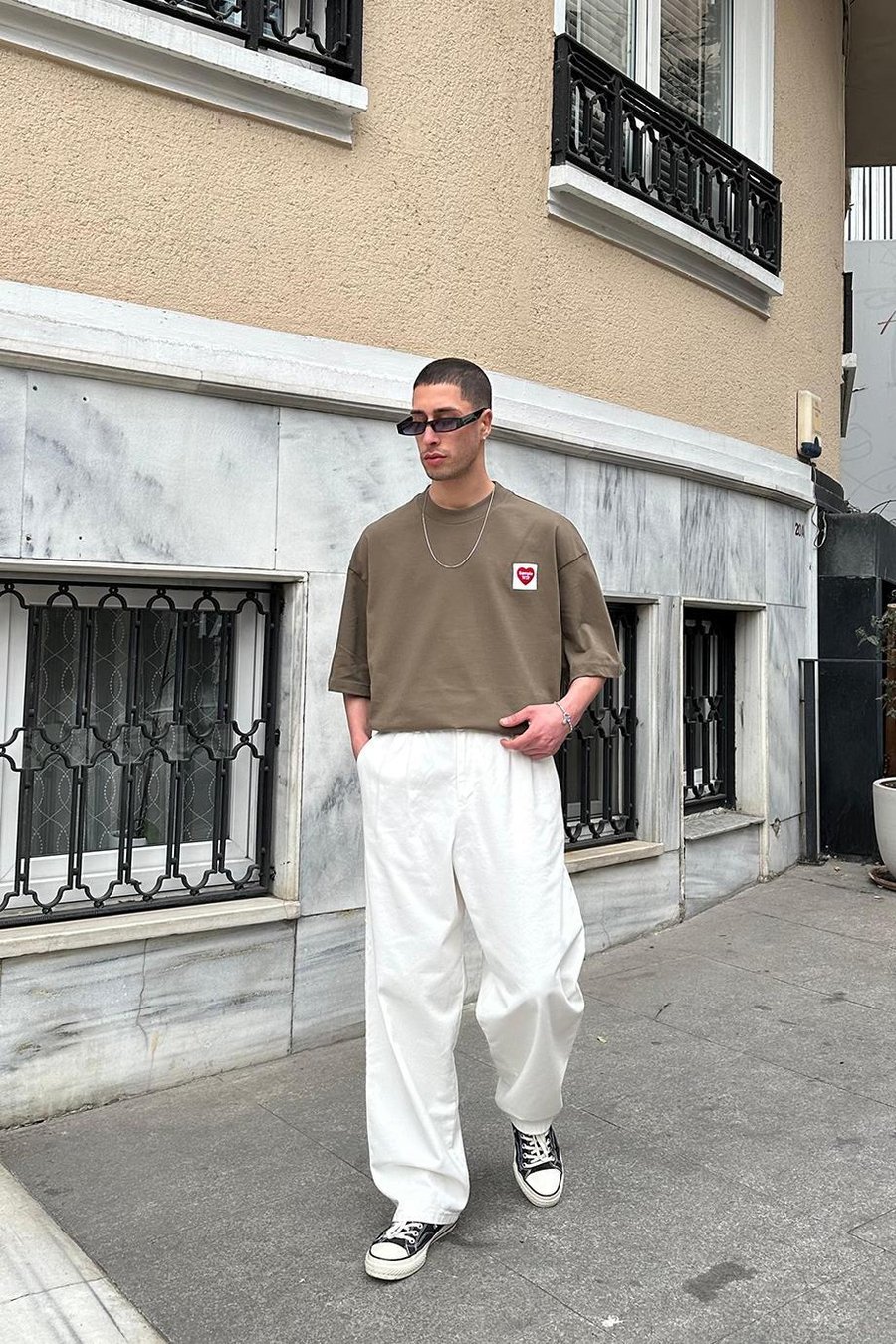Haki Old Money  Sample Love BS Oversize Tişört
