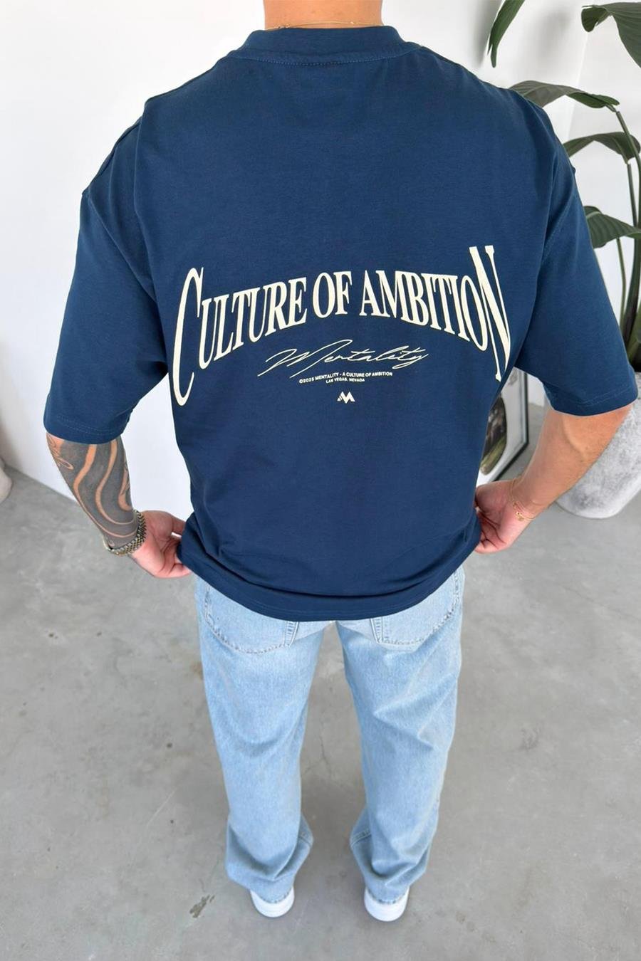 İndigo Culture Baskılı Oversize Tişört