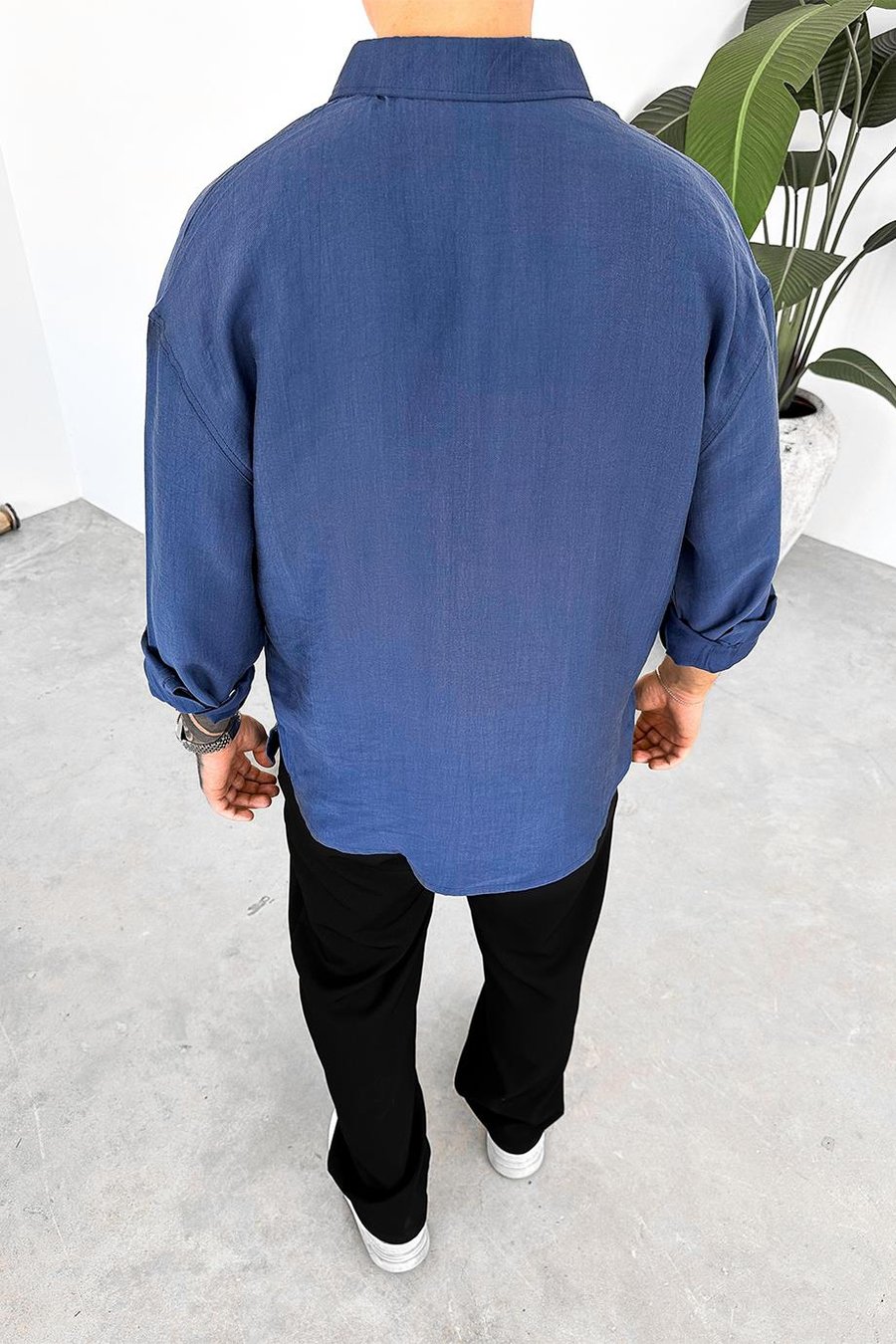 İndigo Soft Premium Oversize Gömlek