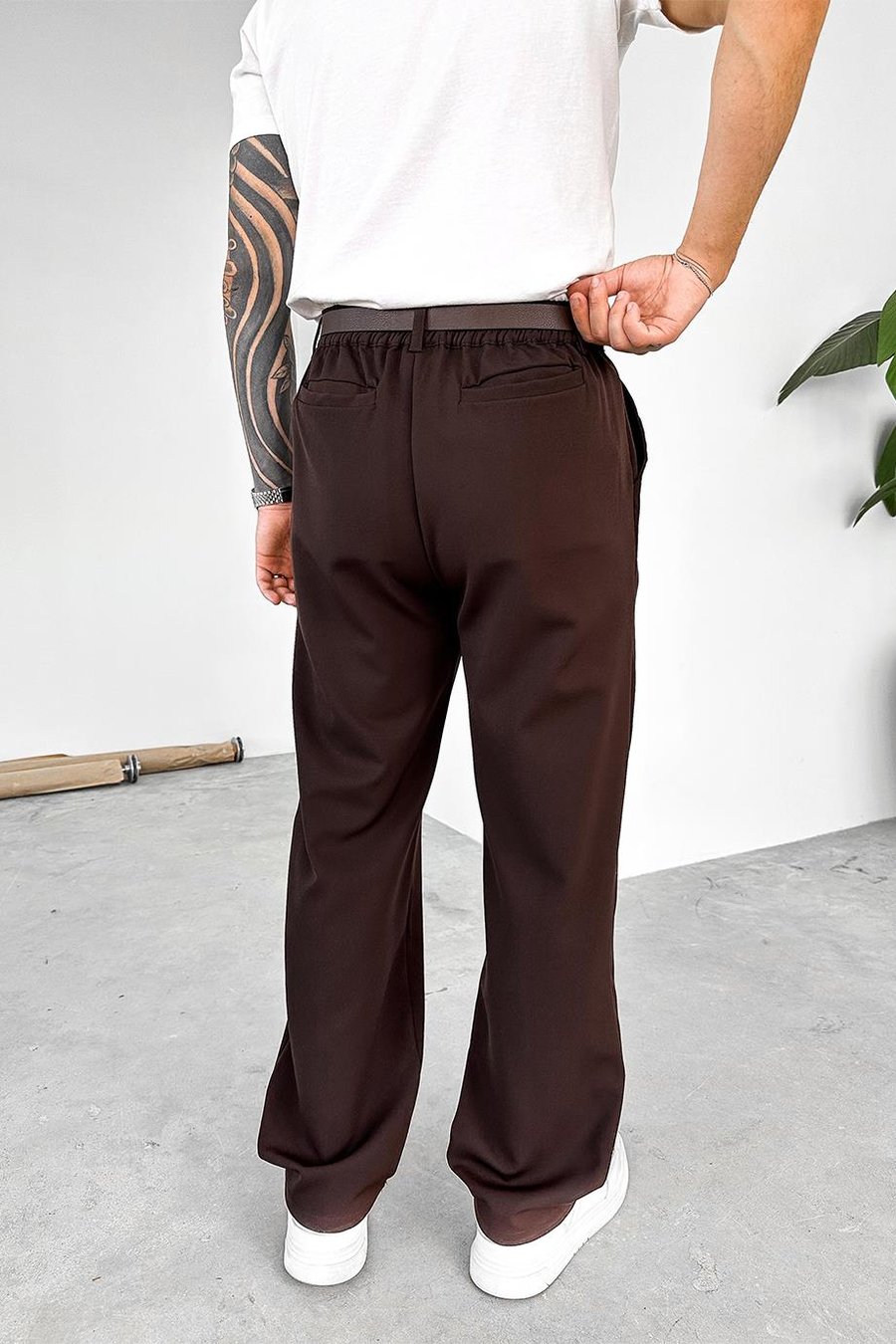 Kahverengi Basic Premium Kumaş Pantolon