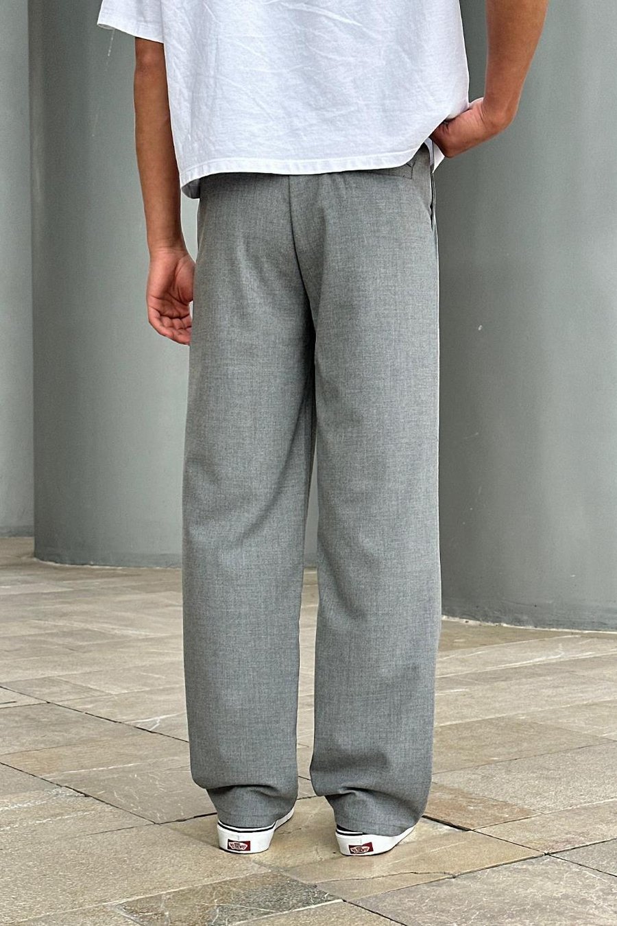 Koyu Gri Basic Kumaş A9 DL Baggy Pantolon