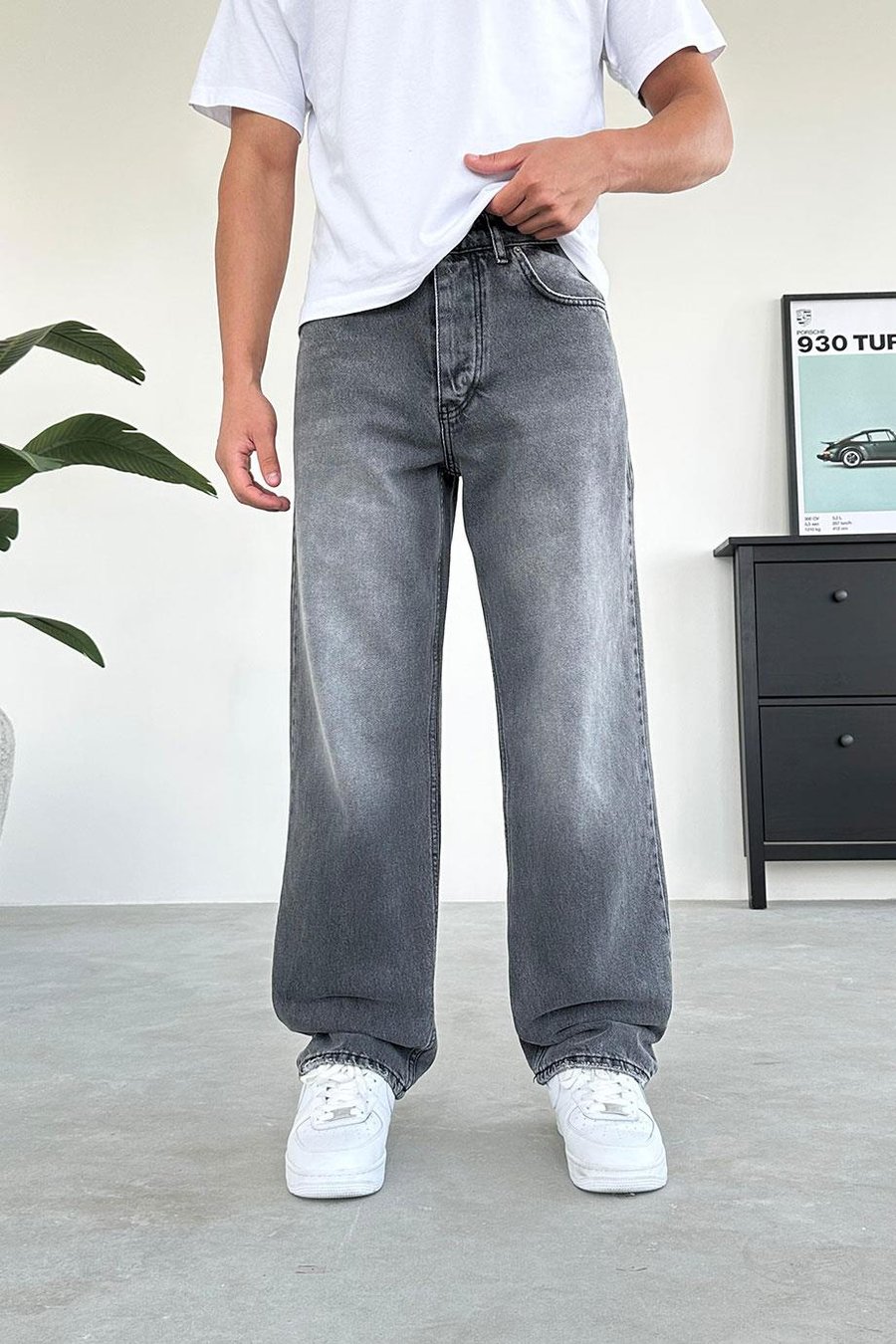 Koyu Gri Basic Regular Fit Pantolon