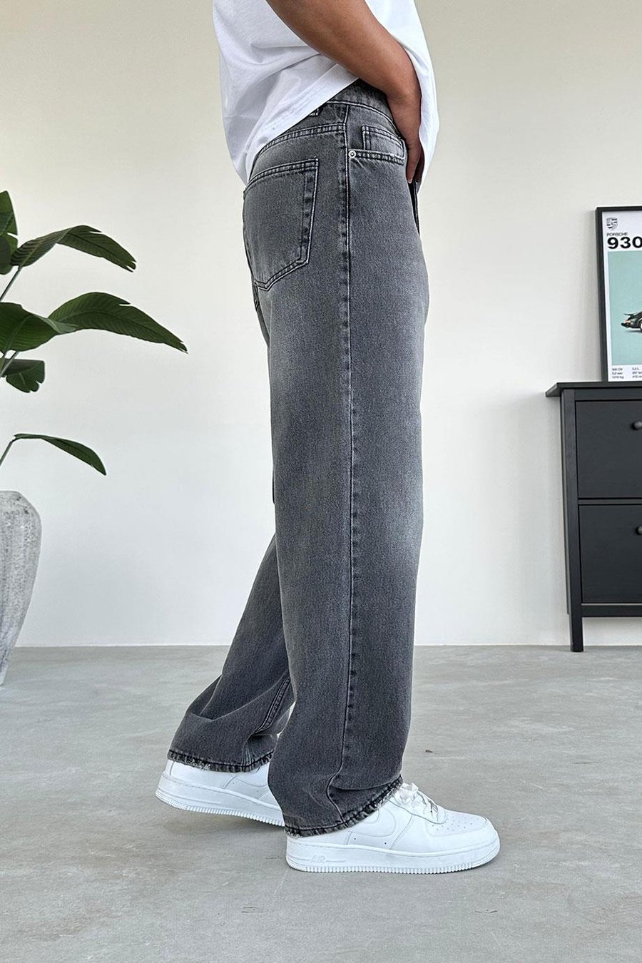 Koyu Gri Basic Regular Fit Pantolon