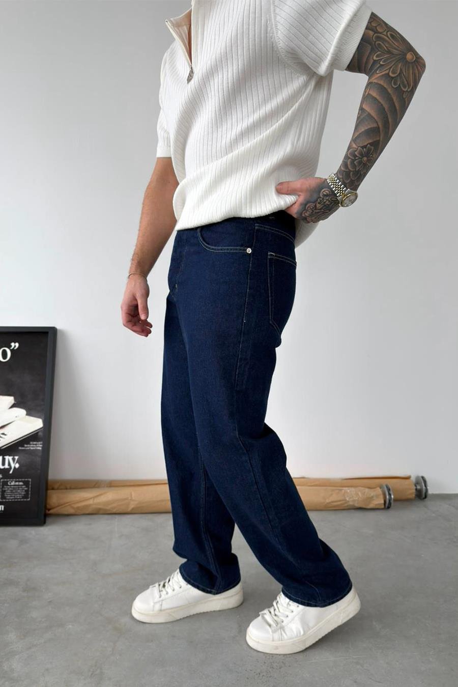 Koyu Mavi Premium Basic Regular Pantolon