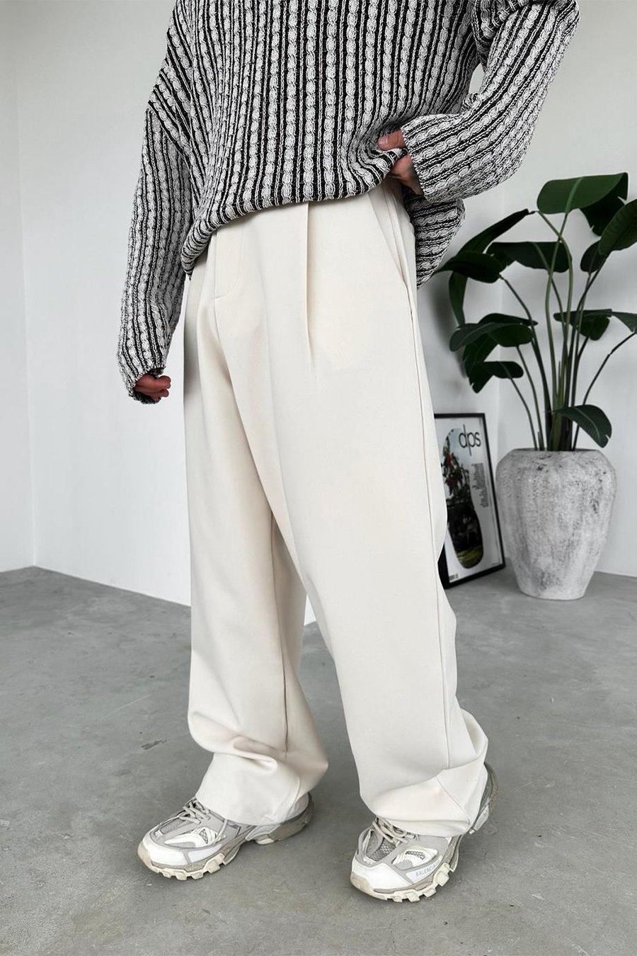 Krem Basic Premium Kumaş Pantolon