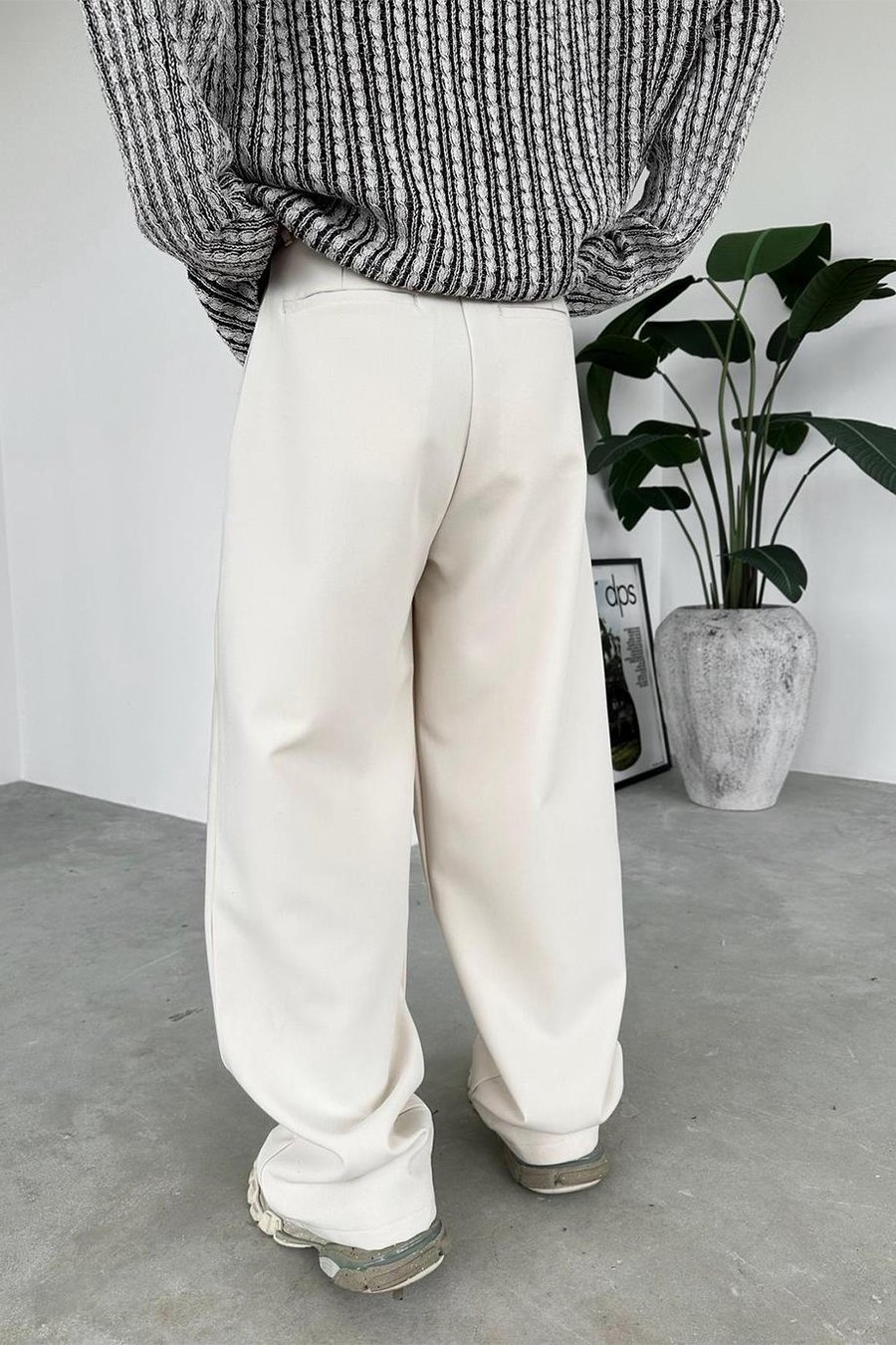 Krem Basic Premium Kumaş Pantolon