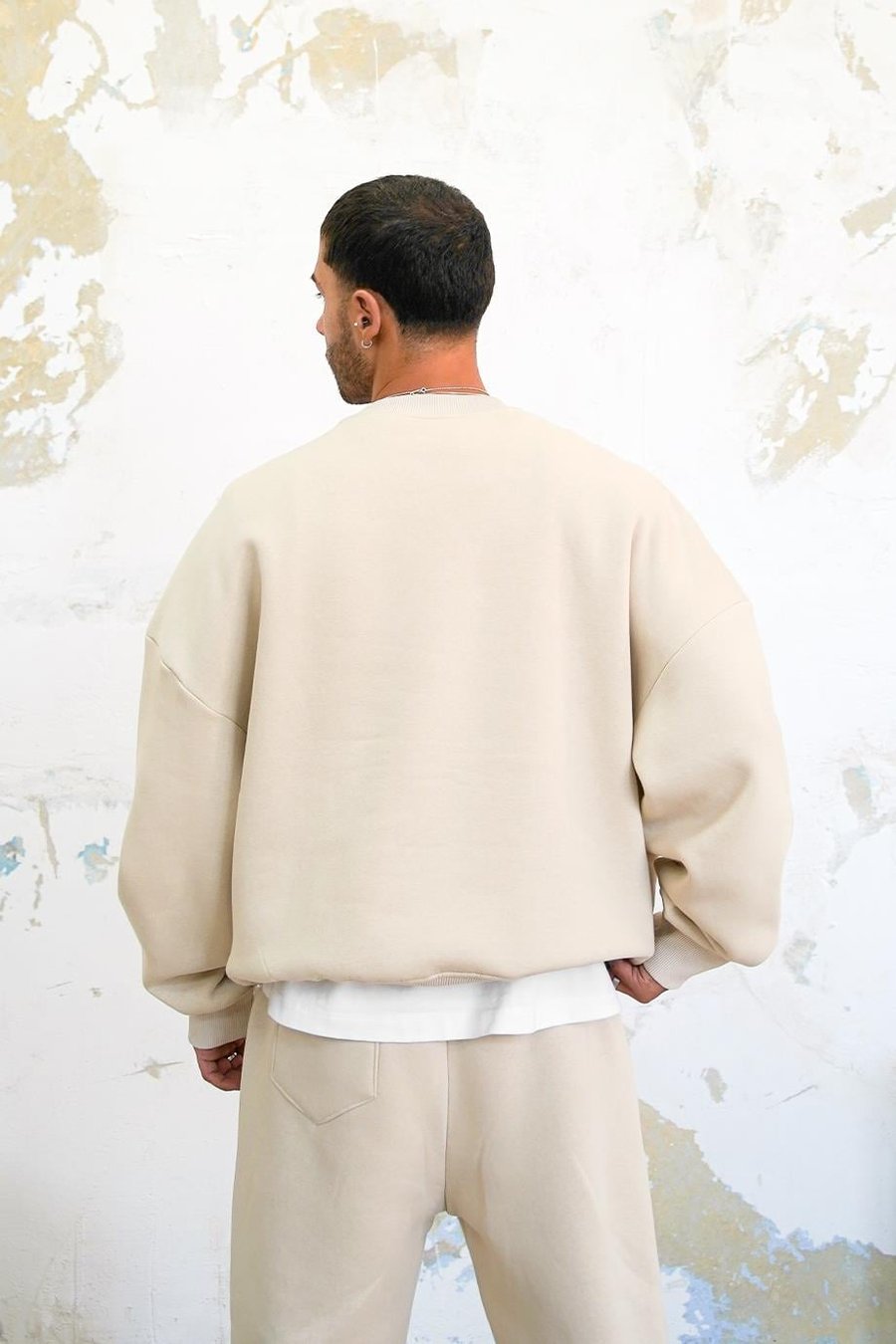 Krem Cozy Basic Oversize Sweat