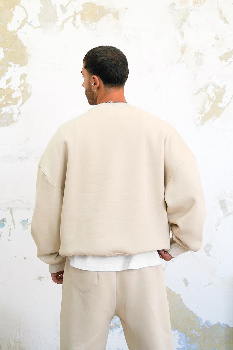 Krem Cozy Basic Oversize Sweat