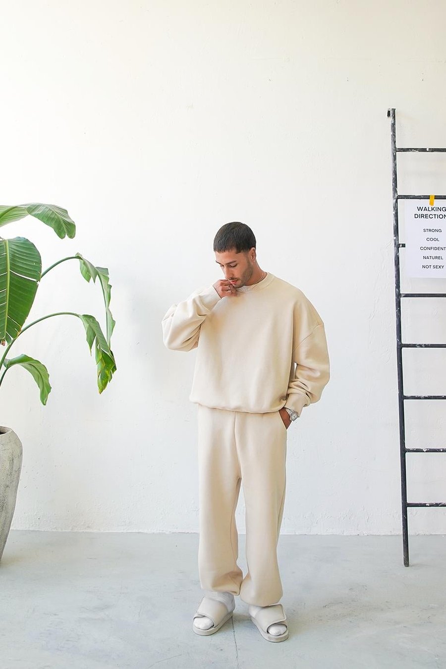 Krem Cozy Basic Oversize Sweat
