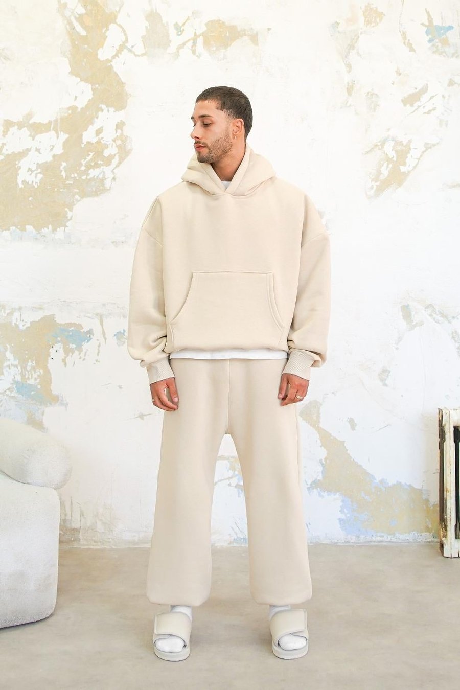 Krem Cozy Basic Oversize Sweatshirt