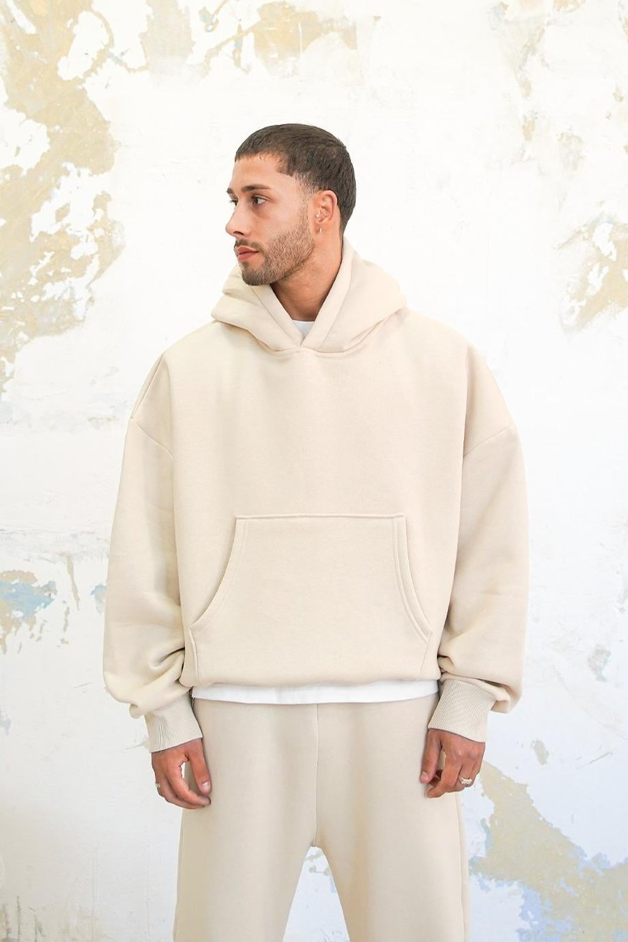 Krem Cozy Basic Oversize Sweatshirt