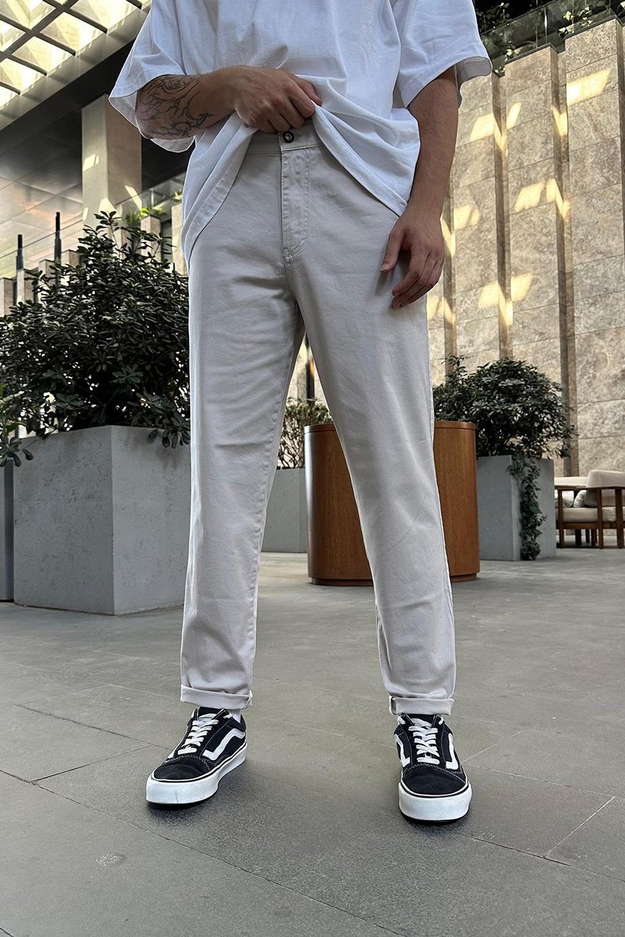 Krem Gabardin CN44 DL Regular Pantolon
