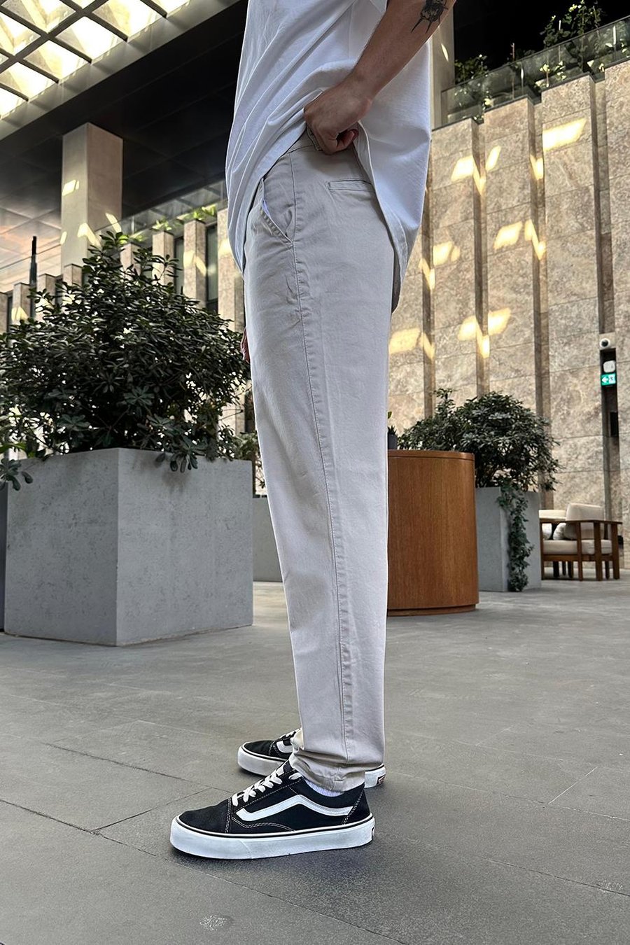 Krem Gabardin CN44 DL Regular Pantolon