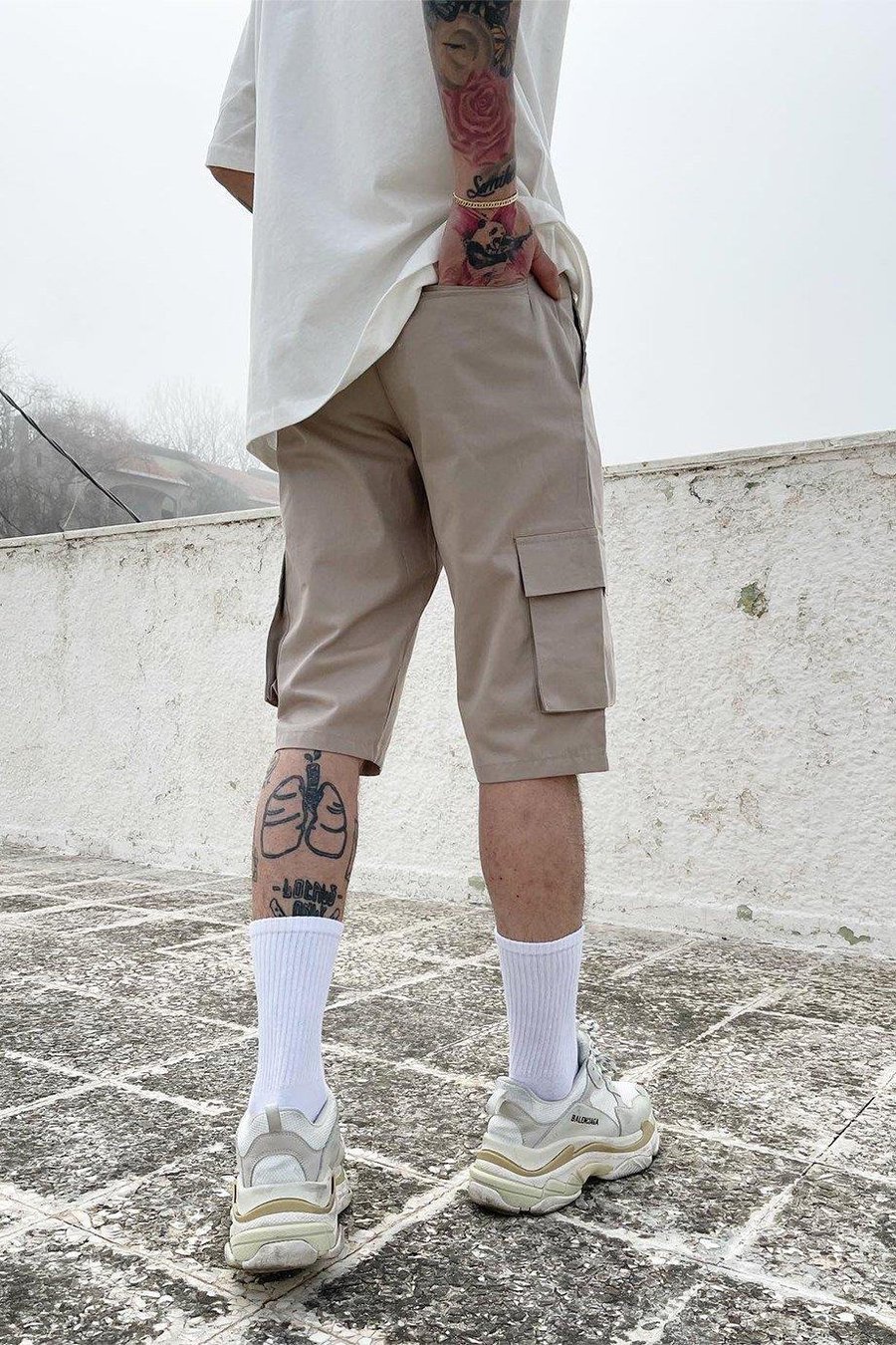 Krem Krem Cepli Basic Şort