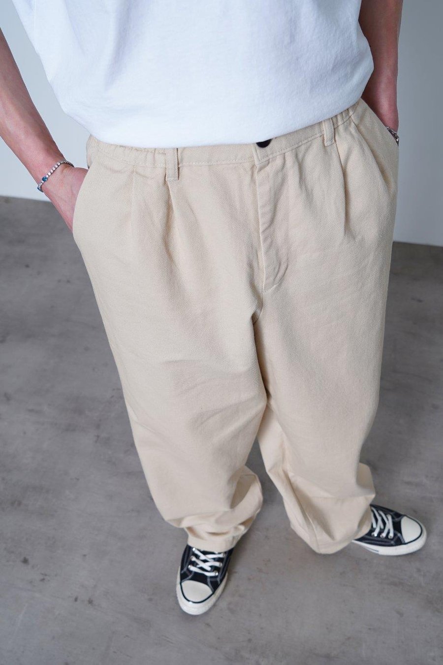 Krem Pile Detay 005 GO Gabardin Pantolon