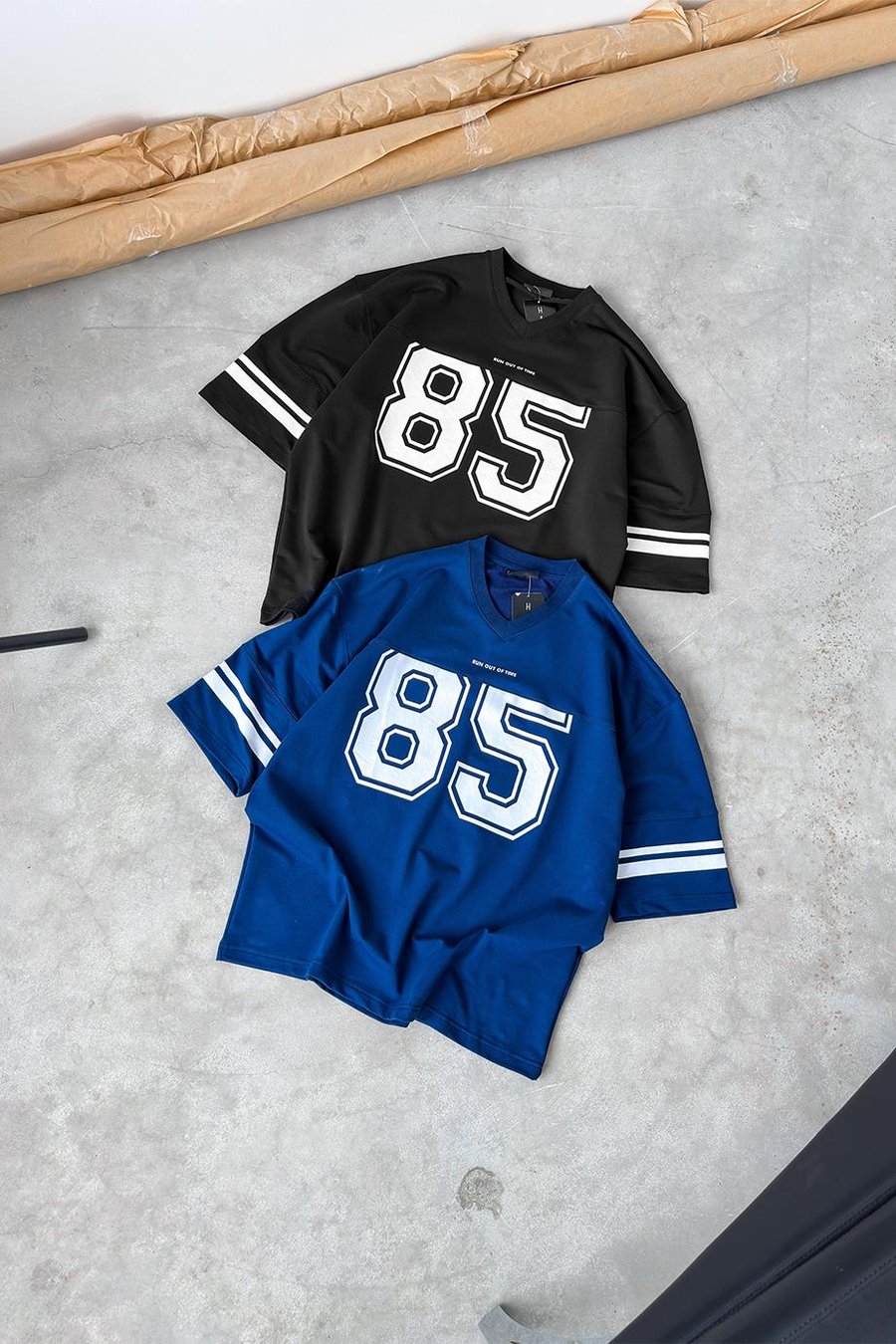 Lacivert 85 Baskılı Oversize Forma Tişört