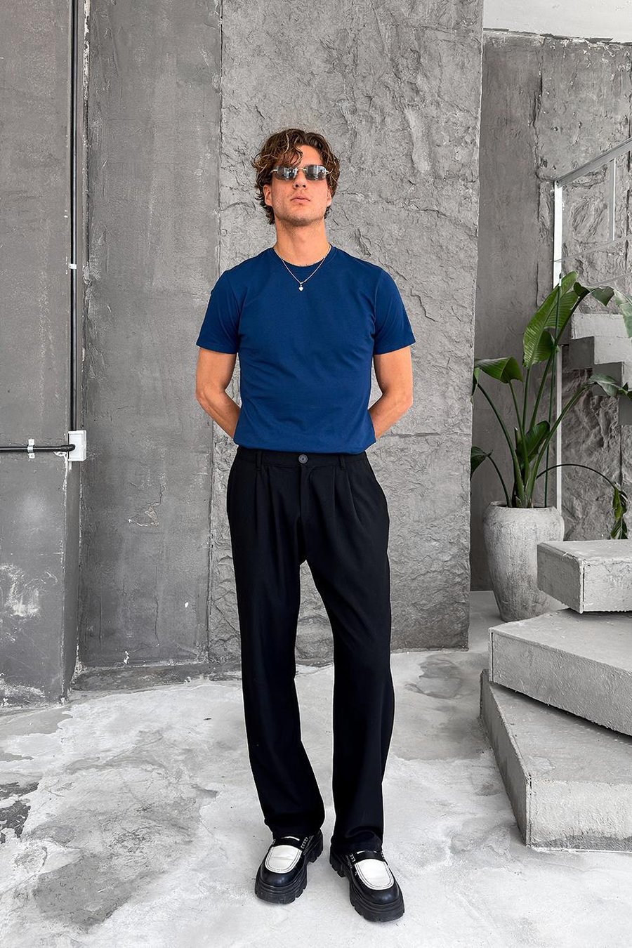 Lacivert Basic Premium Regular Fit Tişört