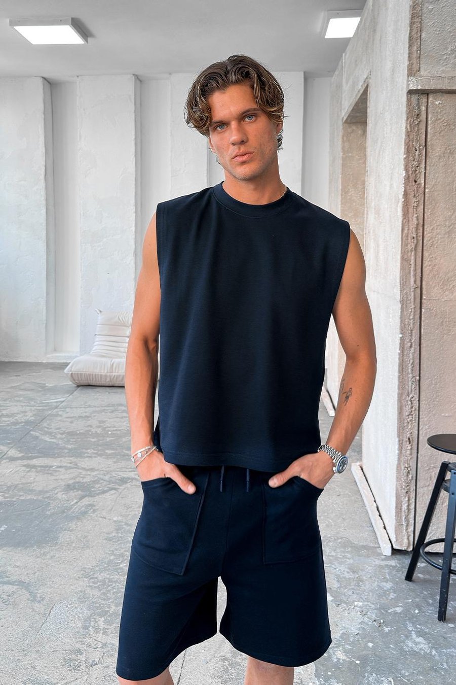 Lacivert Cozy Premium Basic Atlet