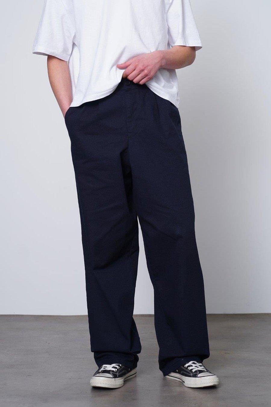 Lacivert Pile Detay 005 GO Gabardin Pantolon