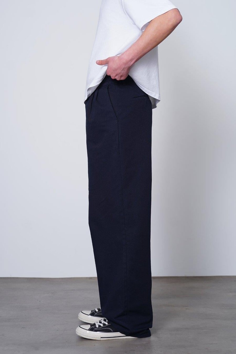 Lacivert Pile Detay 005 GO Gabardin Pantolon