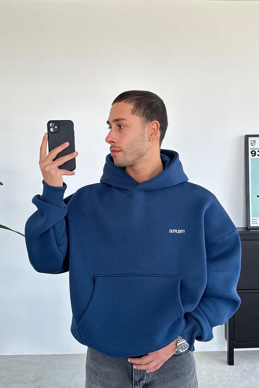 Lacivert Research Oversize Sweatshirt