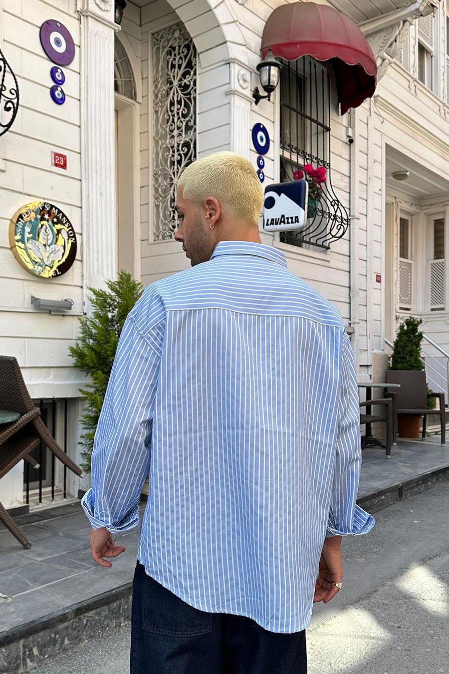 Mavi Basic Nakış Detay DAD Oversize Gömlek