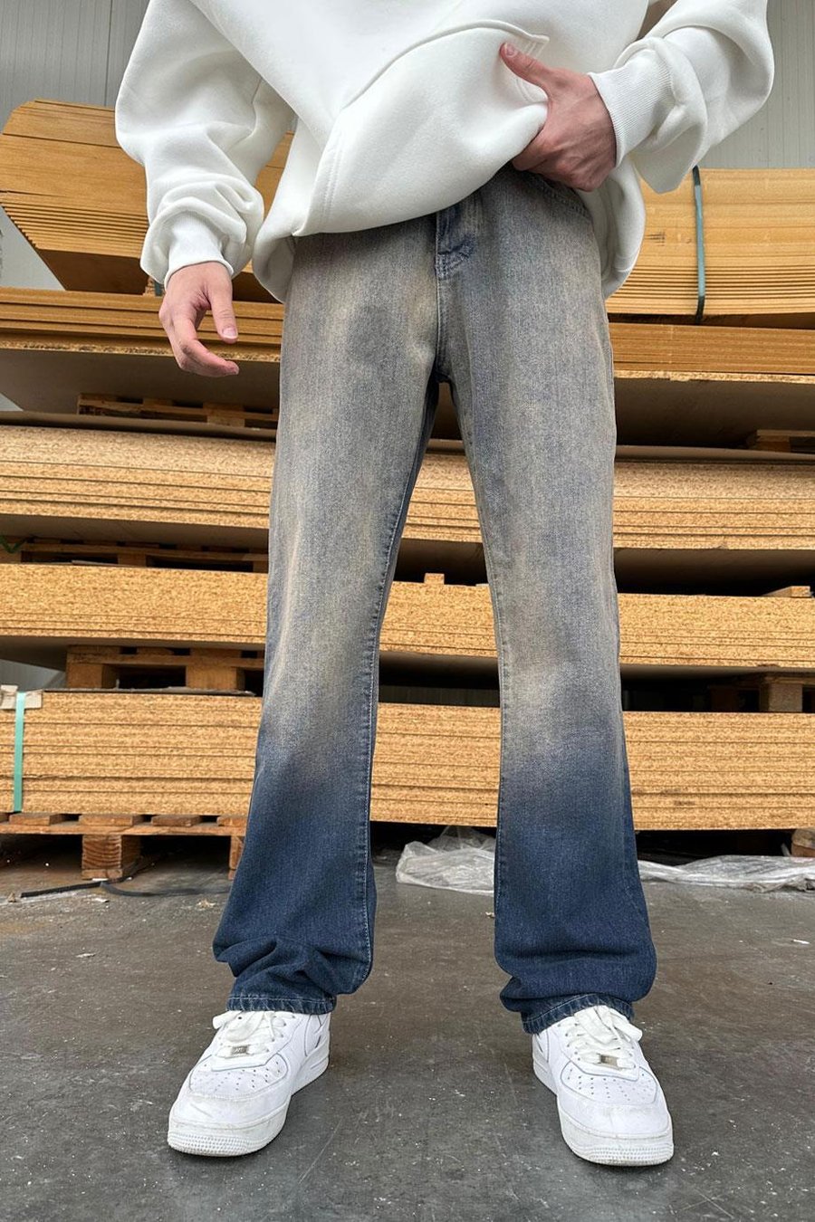 Mavi Çift Renk Mavi 1Z GD Baggy Pantolon