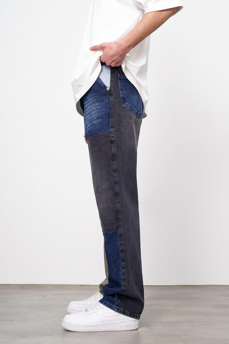 Mavi Patchwork GD Baggy Pantolon