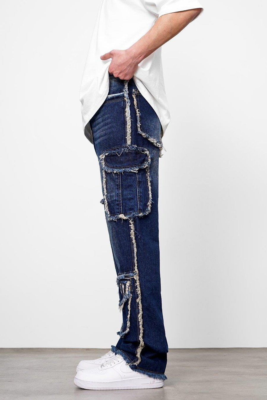 Mavi Püskül Cep Detay Mavi GD Baggy Pantolon
