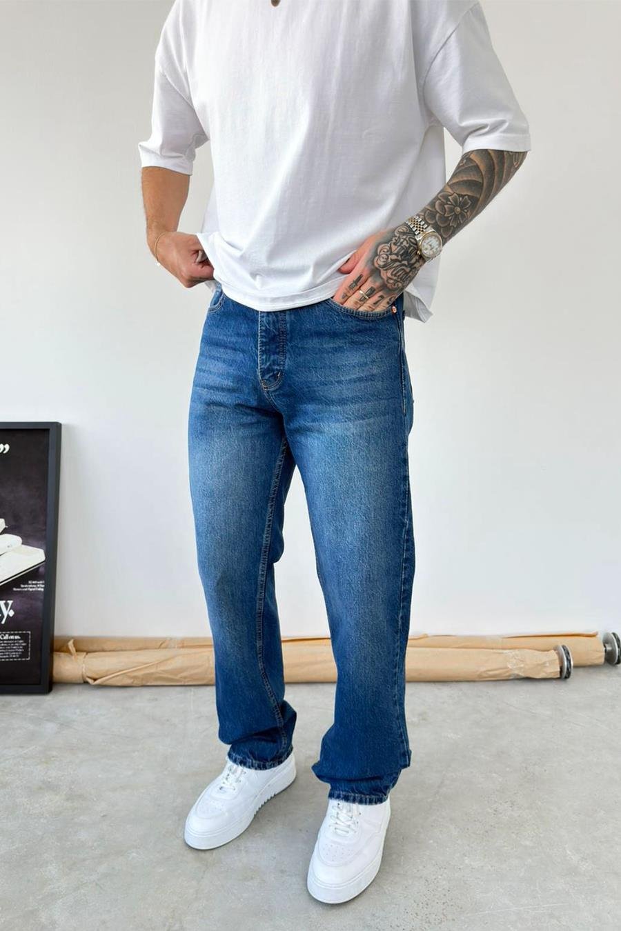 Mavi Soft Degrade Baggy Pantolon