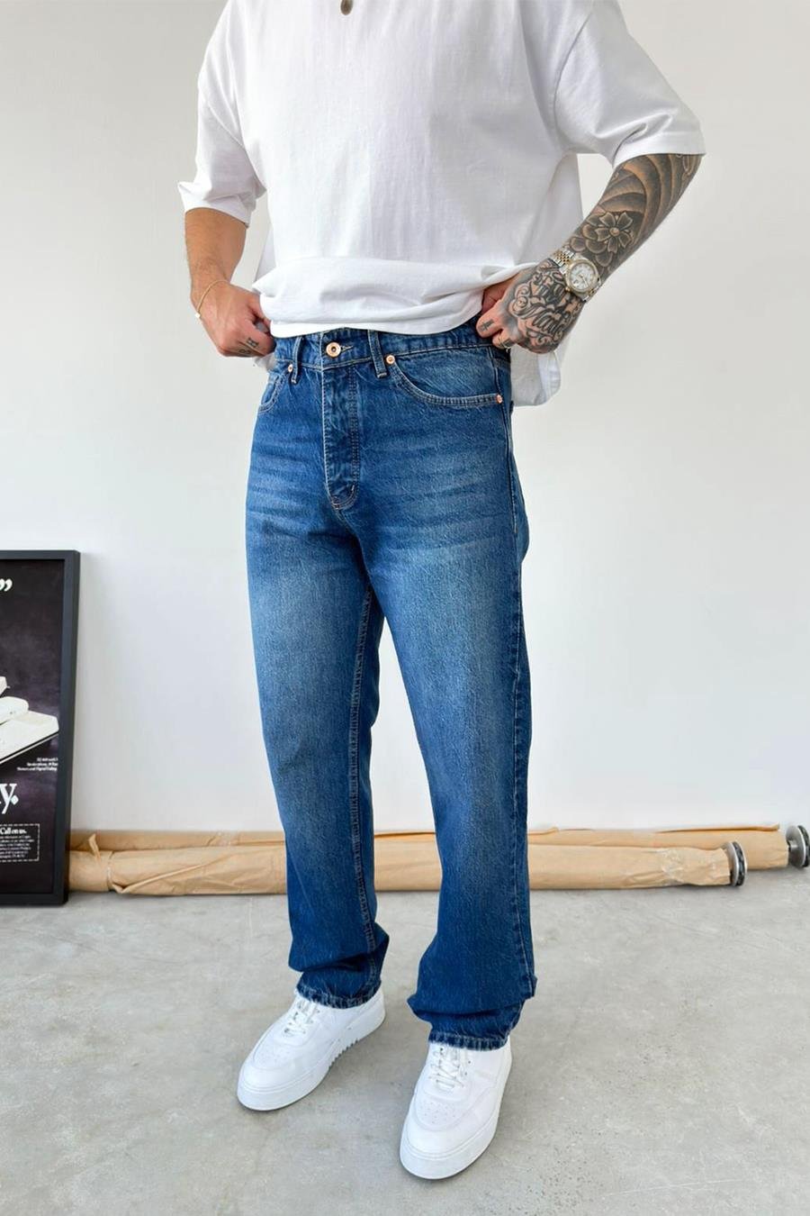 Mavi Soft Degrade Baggy Pantolon