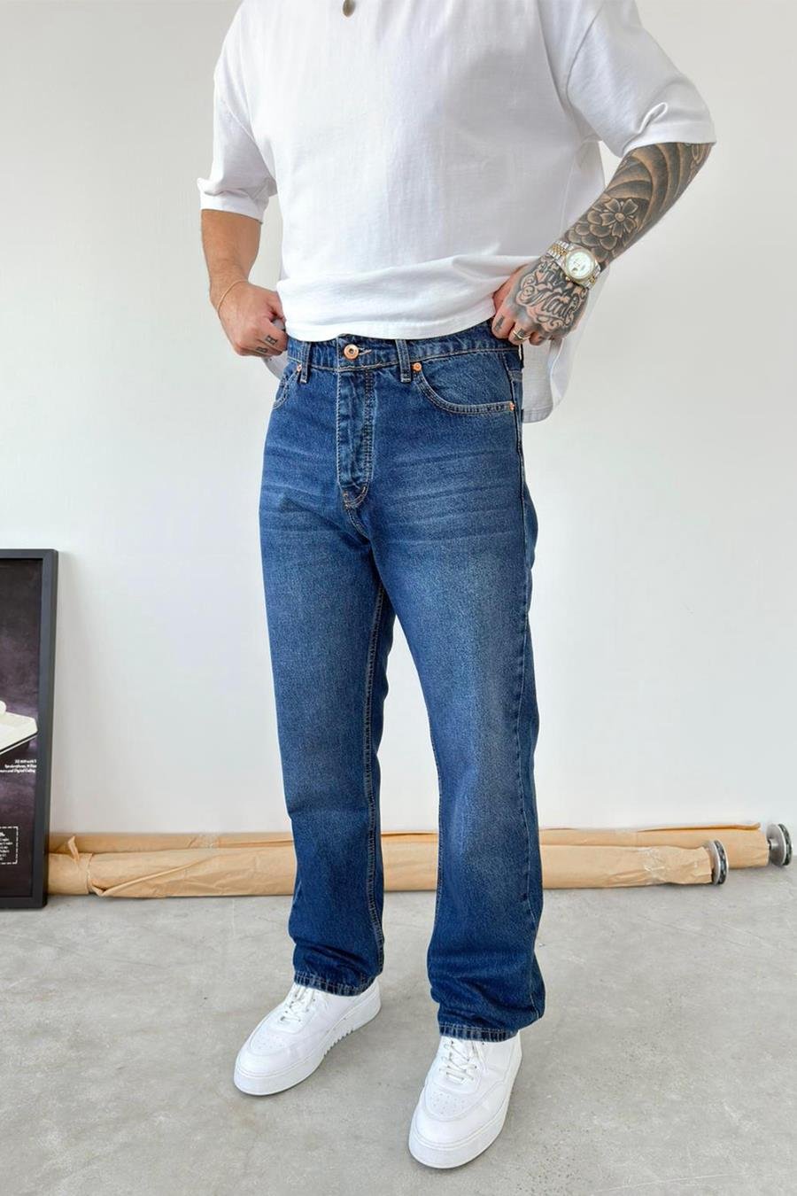 Mavi Soft Degrade Baggy Pantolon