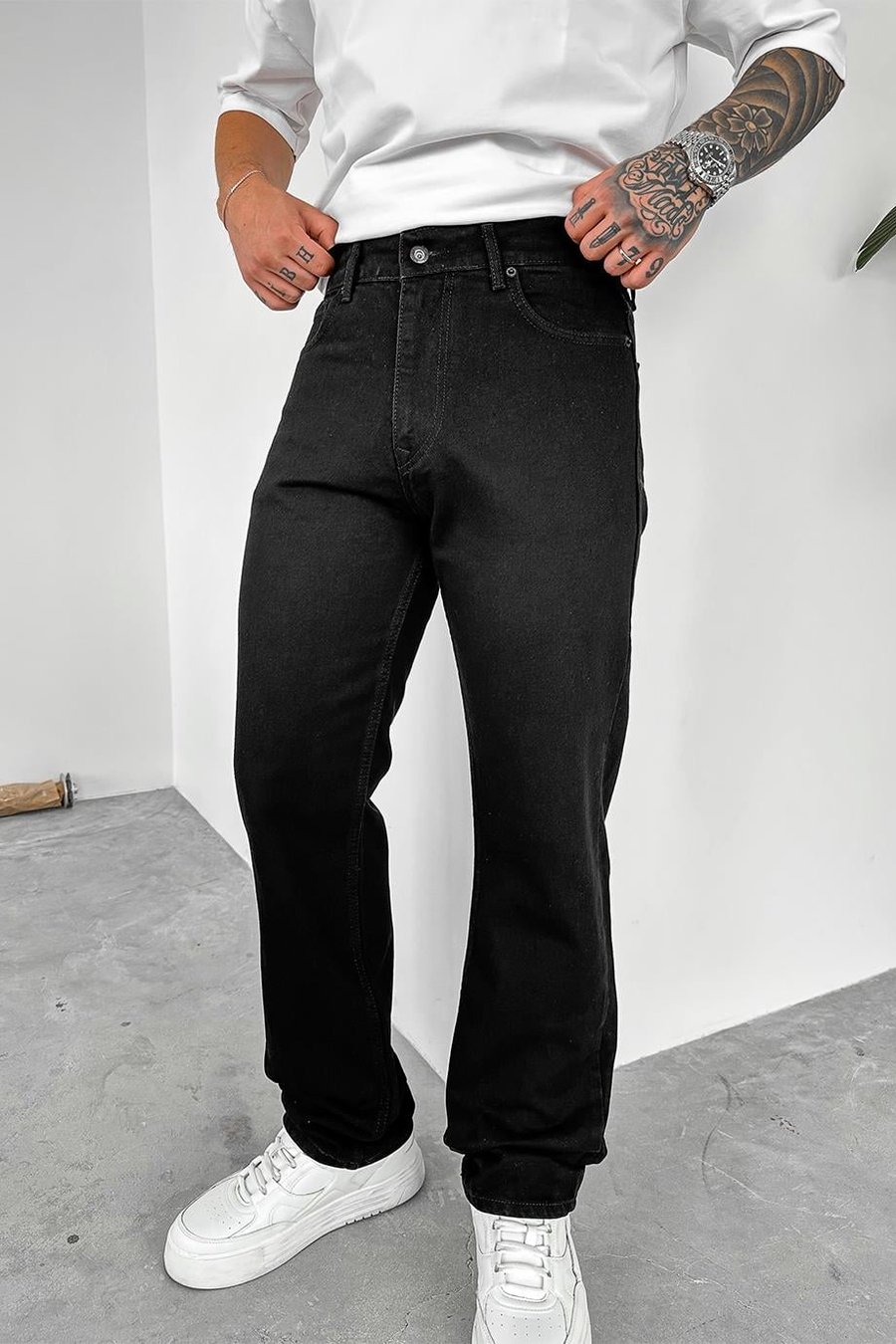 Siyah Basic Premium Baggy Pantolon