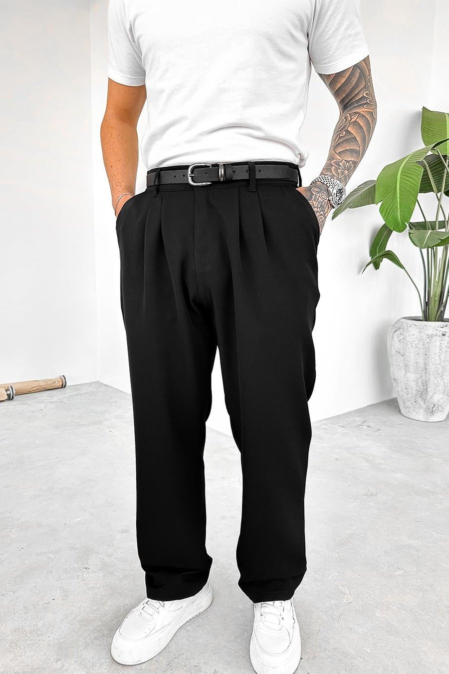 Siyah Basic Premium Kumaş Pantolon
