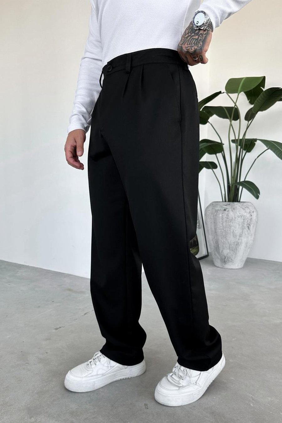 Siyah Basic Premium Kumaş Pantolon