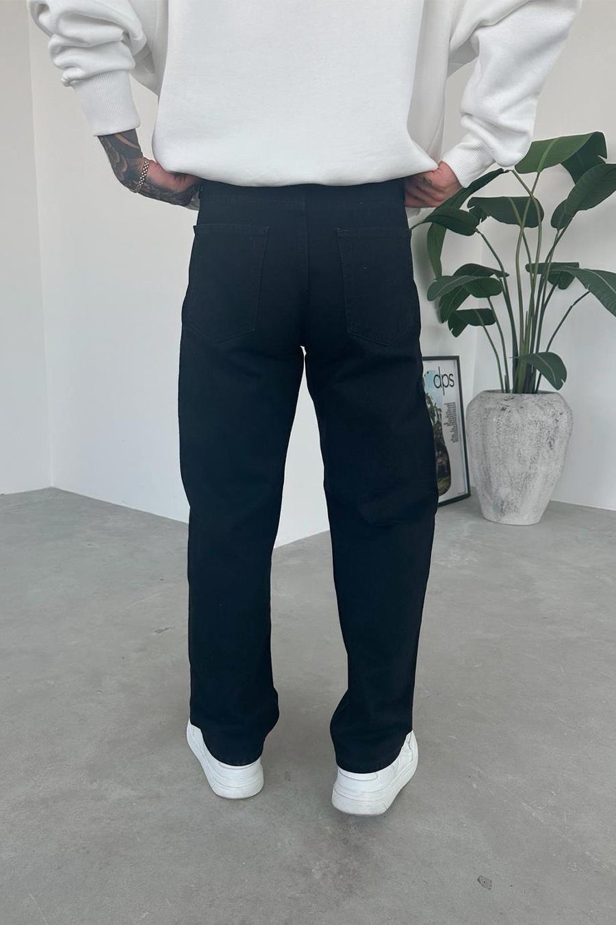 Siyah Basic Regular Pantolon