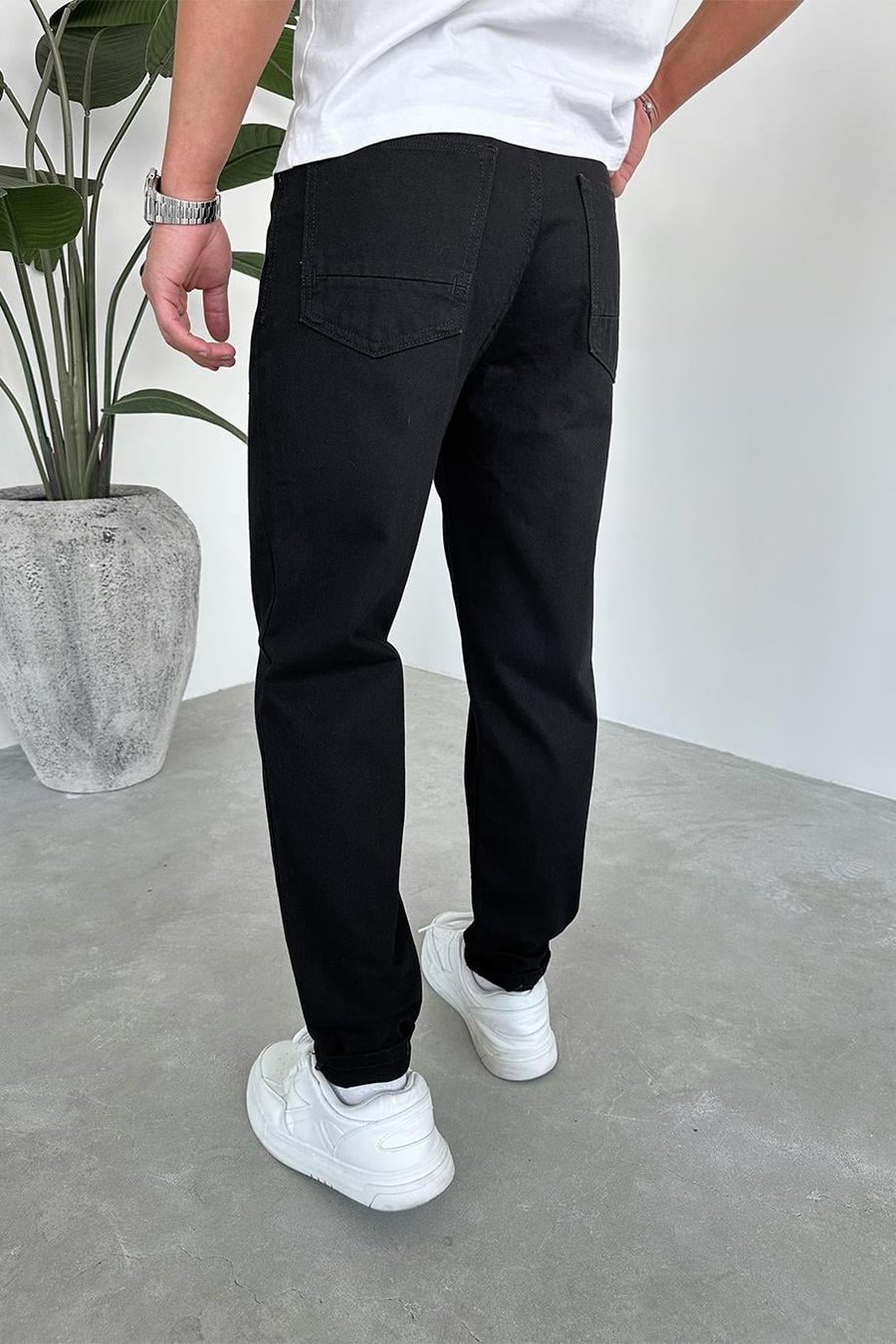 Siyah Basic Regular Pantolon